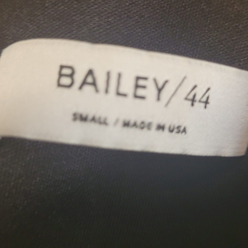 Bailey 44 Black Vegan Leather Whipstitch Halter Mini Dress S Rocker Punk Comfort - Picture 3 of 6